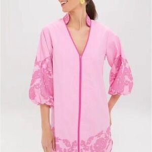 Pink Embroidery Mini Arem Caftan